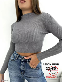 Водолазка женская укороченная