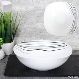 Салатник квадратный 750 мл тарелка глубокая / SQ/FLFW75 (61026-1) /уп 48/ - Галеонтрейд фото 3