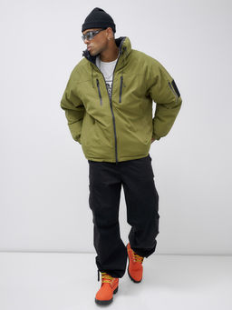 Куртка двухсторонняя мужская молодежная зимняя зеленого цвета 25308Z - Mtforce фото 11