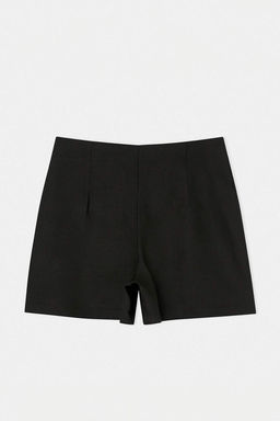 Siyah Sus Cepli %100 Keten Dokuma Sort TWOSS26SR00205 - Trendyolmilla фото 2