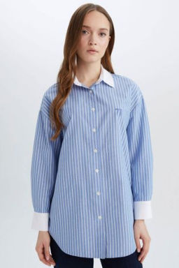 Relax Fit Poplin Uzun Kollu Tunik