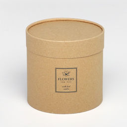 Набор шляпных коробок из крафта 2 в 1 Flowers, 12 х 12, 15 х 15 см - Дарите счастье фото 4