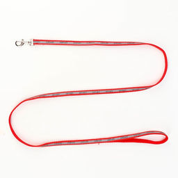 Комплект Спорт светоотражающий, поводок 120 х 1 см, ОГ 23-35 см, красный - Пижон фото 7