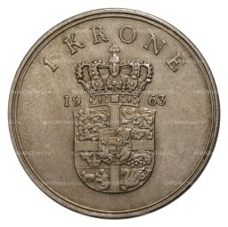 1 крона 1963 года Дания