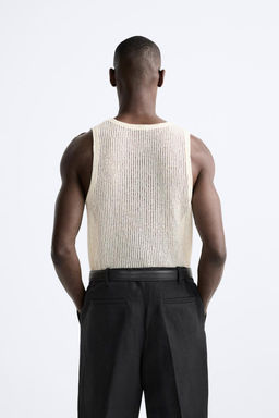 TEXTURED OPEN KNIT TOP - Zara фото 3