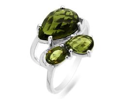 Кольцо из серебра оливковая шпинель, Феруччо