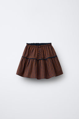 CHECK BERMUDA SKIRT