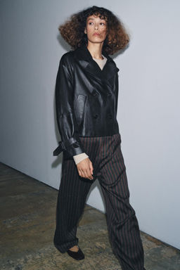 LEATHER JACKET ZW COLLECTION LIMITED EDITION - Zara фото 4