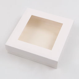 Цена за 5 шт. Коробка складная, крышка-дно,с окном, белая, 30 х 30 х 8 см - UPAK LAND фото 2