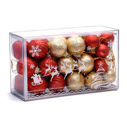 Набор новогодних украшений Красно-золотые мотивы - Снеговичок фото 5