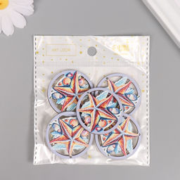 Цена за 10 шт. Декор для творчества дерево «Морская звезда», 4×4×0.3 см