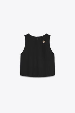 PIN TUCK TOP WITH HARDWARE - Zara фото 16