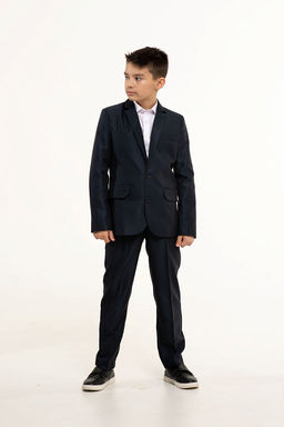 Синие школьные брюки для мальчика Инфанта, модель 0911 СС  фото 5