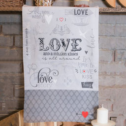 Полотенце кухонное «Этель» Love 40×67 см, 100% хлопок, саржа 190 г/м²