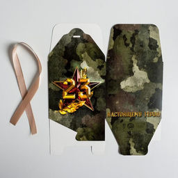 Цена за 2 шт. Коробка подарочная складная, упаковка, «23 февраля», 12×12×12 см
