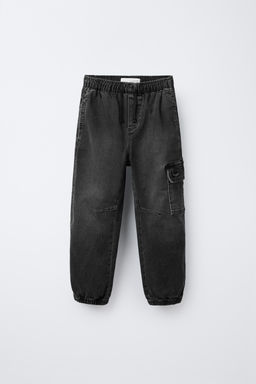 DENIM CARGO JOGGERS