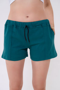 Шорты женские из кулирки Молодежные темно-зеленый