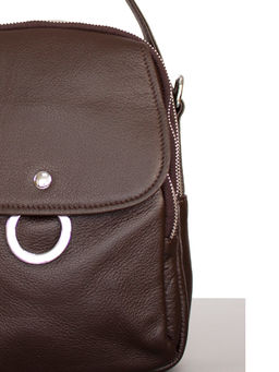 LACCOMA рюкзак 18148-коричневый натуральная кожа полиэстр  фото 3