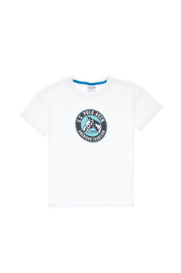 Erkek _ocuk Beyaz Oversize Bisiklet Yaka Ti__rt Sepette S_rpriz _ndirim - U.s. polo assn фото 2