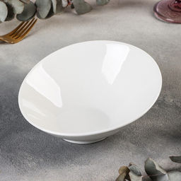 Салатник Доляна White Label, 300 мл, фарфор, белый