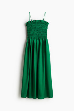 Vestido de tirantes con cuerpo nido de abeja