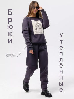Брюки Пикассо утепленные серые Цвет:как на фото
