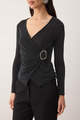 Gumus Simli Orme Gumus Aksesuarl? Bluz TPRAW26BZ00072 - Trendyolmilla фото 3