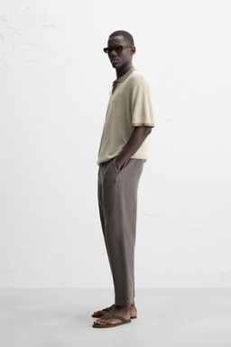 CONTRAST KNIT POLO SHIRT - Zara фото 4