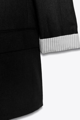 LINEN BLAZER WITH PRINTED CUFFS - Zara фото 22