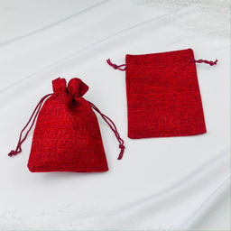 Мешочек: Холщовый красный (5 шт)