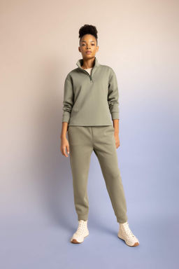 DeFactoFit Jogger Esofman Alt? Standart Fit Beli Lastikli Cepli Basic Duz  фото 3