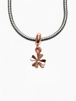 Цена за 5 шт. Шарм подвеска «Клевер» симпл, цвет розовое золото