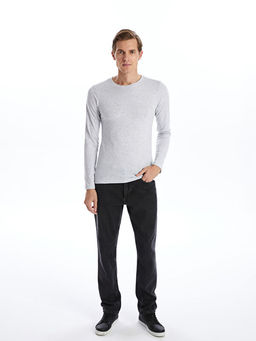 Bisiklet Yaka Uzun Kollu Erkek Ti??rt