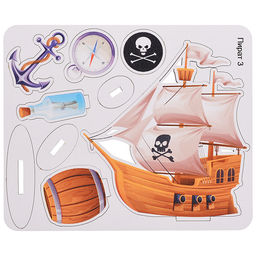 Игровой набор "Пираты" (дерево) крафтовая коробка