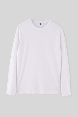 Koyu Kahve- Ta_- Ekru Regular/Normal Uzun Kollu 3l_ Basic Paket T-Shirt TMNAW21TS0197 - Trendyolmilla фото 2