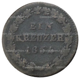 1 крейцер 1834 года Германские государства Нассау