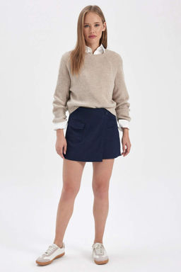 Крутой свитер стандартной посадки с круглым вырезом - Defacto фото 2