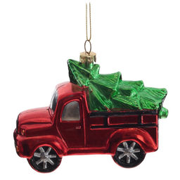 Украшение новогоднее "Машинка", L12 W5 H10 см, 3в.