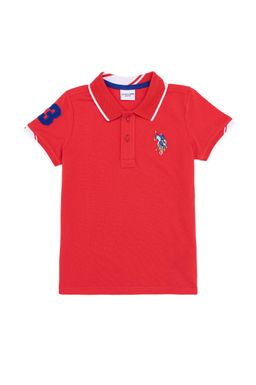 U. S. Polo Assn Красная футболка-поло для мальчика