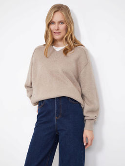 Джемпер с v-образным вырезом B2877/kaffi - Emka фото 2