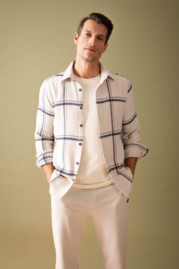 Рубашка с длинным рукавом Modern Fit Lumberjack - Defacto фото 3