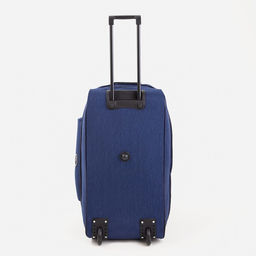 Сумка дорожная на колёсах, отдел на молнии, с увеличением, наружный карман, длинный ремень, цвет синий - Simaland фото 4