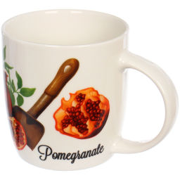 Цена за 2 шт. Кружка керамическая 330мл "Гранаты", микс рисунков