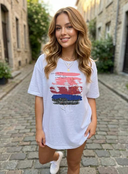 K13544 Футболка OVER SIZE (хлопок) БЕЛЫЙ