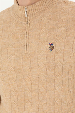 Мужской свитер песочного меланжа - U.s. polo assn фото 7