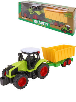 Трактор инерц. 42*14см с желтым прицепом (2094875) в коробке