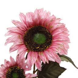 Искусственные цветы "FLOWERS GLAMOUR" 63см Подсолнухи 2 цветка розовые