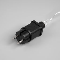 Гирлянда Нить 100 м роса, IP44, серебристая нить, 1000 LED, свечение мульти, 18 В - Luazon lighting фото 6