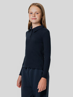 Поло для девочек синее - Mark formelle фото 2
