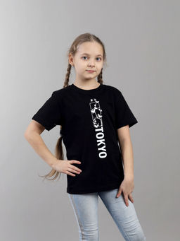 Happy Shine / HSJG 64058-22K Футболка для девочки,черный/ex.Cherubino